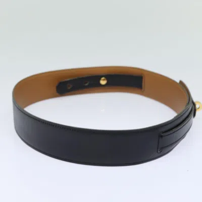 Pre-owned Hermes Hermès Black Leather Belt  ()