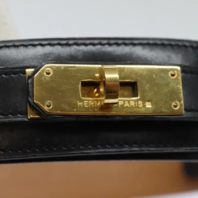 Pre-owned Hermes Hermès Black Leather Belt  ()
