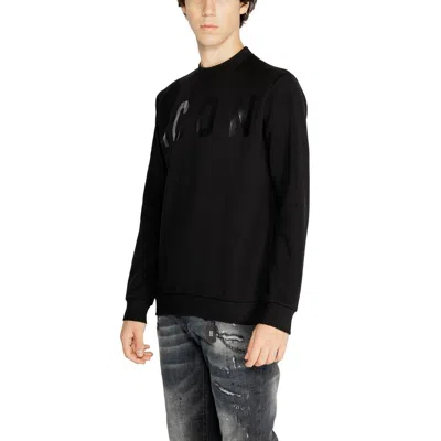 Icon Black Cotton Sweater In Black