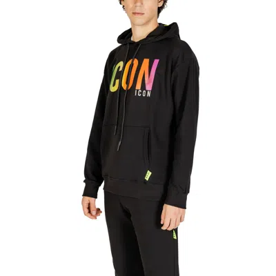 Icon Black Cotton Men's Sweater In Black