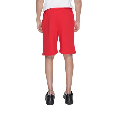 Icon Red Cotton Bermuda In Red