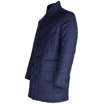Made In Italy Blue Wool Vergine Jacket In Blue