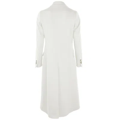 Made In Italy White Wool Vergine Jackets & Coat In White