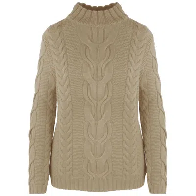 Malo Brown Wool Sweater In Brown
