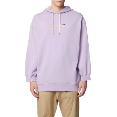 Msgm Purple Cotton Sweater In Purple