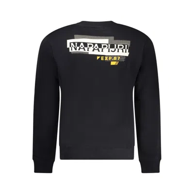 Napapijri Black Cotton Sweater In Black