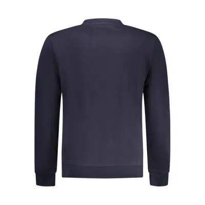 Napapijri Black Cotton Sweater In Blue