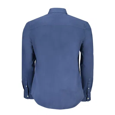 North Sails Blue Cotton Men Shirt In Blue