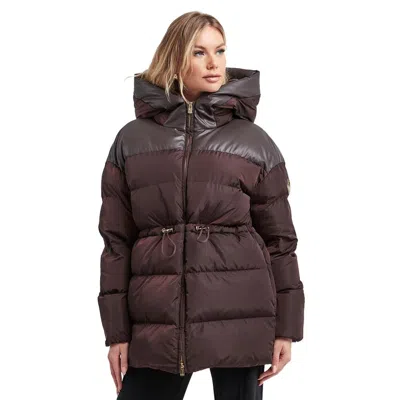 Pinko Brown Polyamide Jackets & Coat In Brown