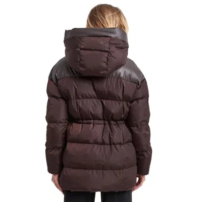 Pinko Brown Polyamide Jackets & Coat In Brown