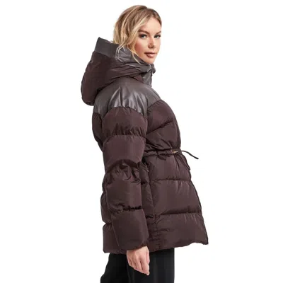 Pinko Brown Polyamide Jackets & Coat In Brown