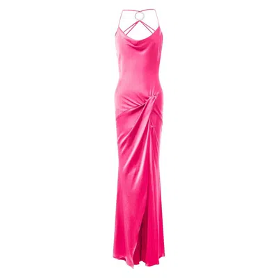 Pinko Fuchsia Polyester Dress In Fuchsia