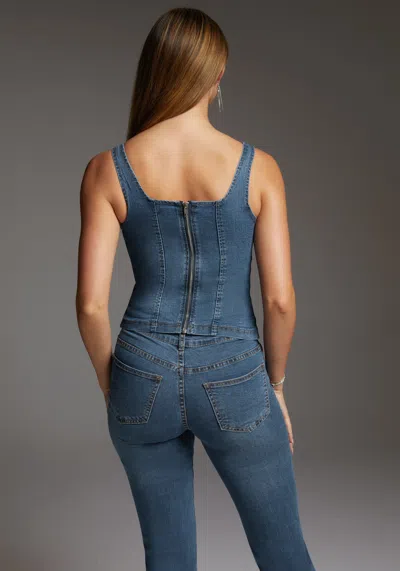 Bebe The Corset Tank In Medium Blue