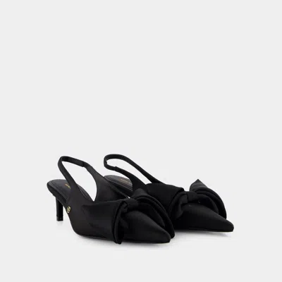 Anine Bing Nina Heels With Bow Heels Black In Black