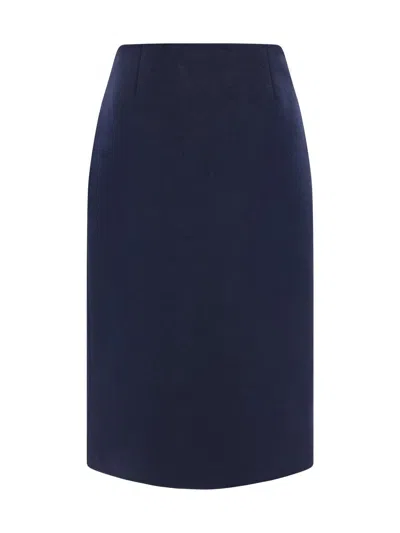Prada Midi Skirt In Blue