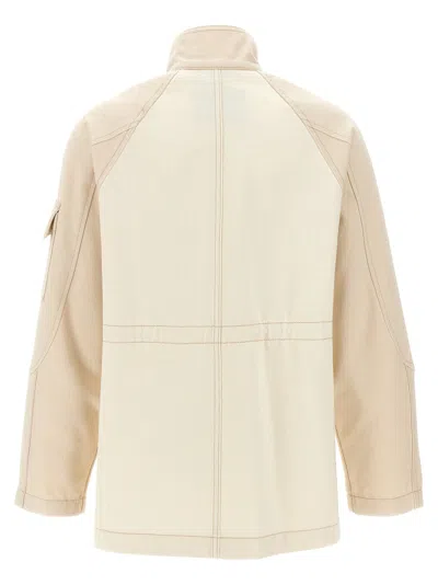 Fendi Two-tone Cotton Denim Parka