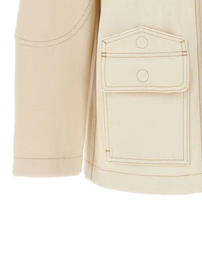 Fendi Two-tone Cotton Denim Parka