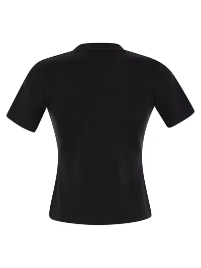 Max Mara Adelio Black Viscose Blend T-shirt