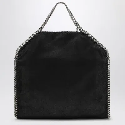 Stella Mccartney Faux Python Falabella Small Tote In Black