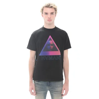 Hvman *novelty Tee " Face" In Black In Black