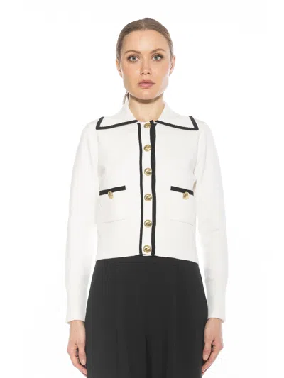 Alexia Admor Mari Tipped Sweater Jacket In Multi