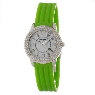 Folli Follie Silicone Women's Watch In Green