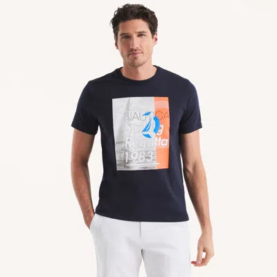 Nautica Mens Sailing Regatta Graphic T-shirt In Multi