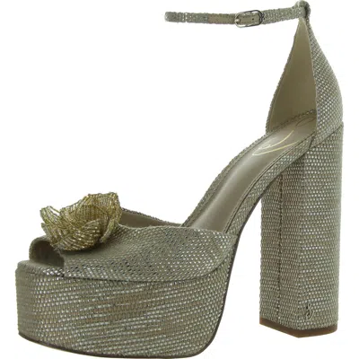 Sam Edelman Kori Flora Womens Woven Ankle Strap Platform Sandals In Multi