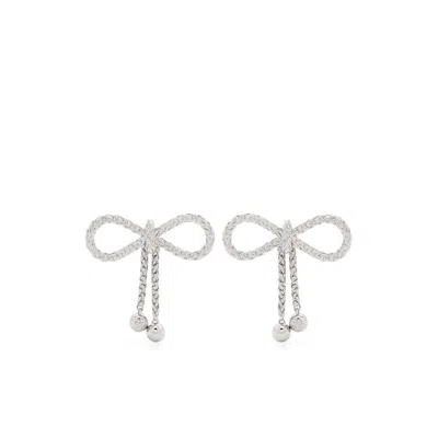 Blumarine Bow-motif Earrings In Silver