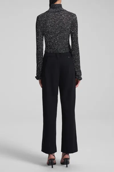 A.l.c Kendall Sequin Embellished Top In Black/silver
