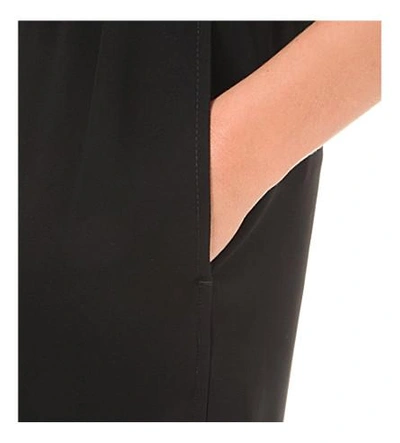 Shop Theory Tralpin Straight Crepe Trousers In Black