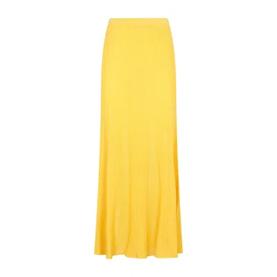 Gabriela Hearst Eula Ribbed And Pointelle-knit Merino Wool Maxi Skirt