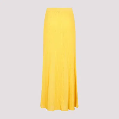 Gabriela Hearst Eula Ribbed And Pointelle-knit Merino Wool Maxi Skirt