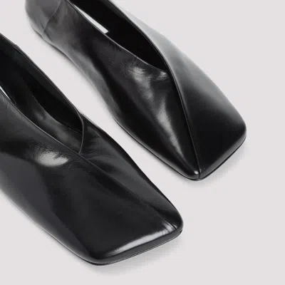 Jil Sander Woman Ballet Flats Black Size 10 Soft Leather