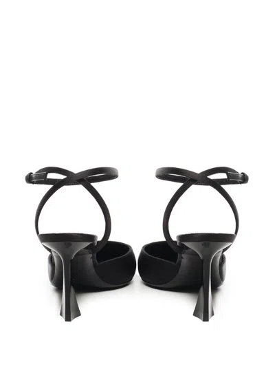 Saint Laurent Aimee Leather-trimmed Satin Pumps