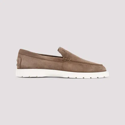 Tod's Chunky Rubber Sole Round Toe Loafers