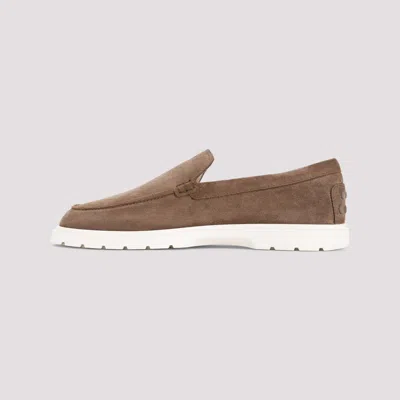 Tod's Chunky Rubber Sole Round Toe Loafers