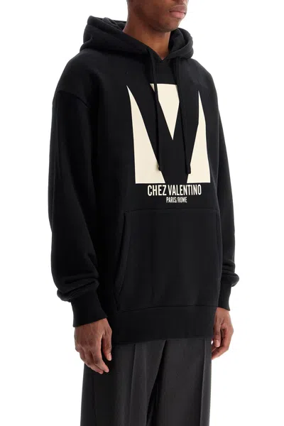 Valentino Chez Hooded Sweatshirt In Black