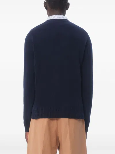 Valentino Logo-embroidered Wool Sweater