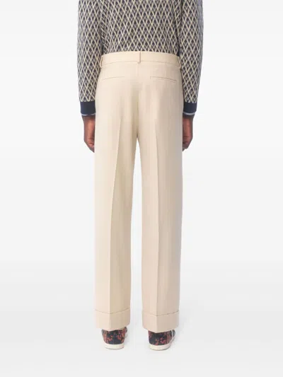 Valentino Tailored Wide-leg Pants With Pleated Front
