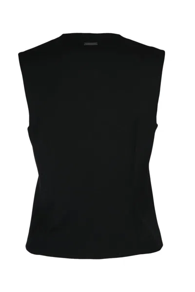 Calvin Klein Flannel Blazer Tailored Fit Sleeveless V-neckline In Palegreyheather