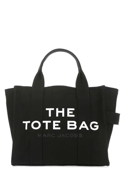 Marc Jacobs Black Canvas Mini The Tote Bag Handbag In Black