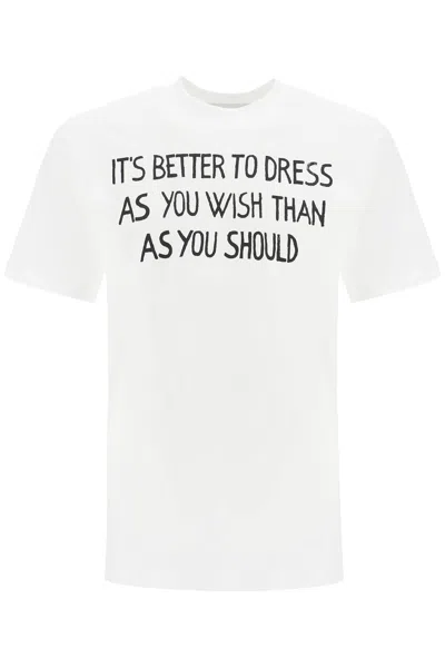 Shop Moschino T-shirt With Lettering Print In White