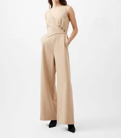 FRENCH CONNECTION AZRA TWILL JUMPSUIT IN INCENSE 