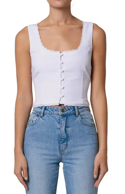 Rolla's Paloma Sleeveless Top In Vintage White In White