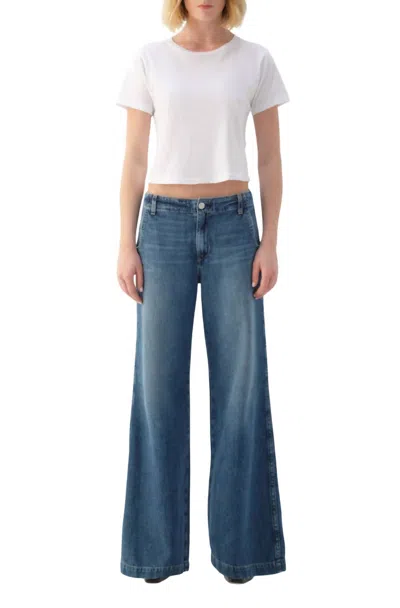 Amo Edith Wide Leg Trouser Pants In Romance In Multi