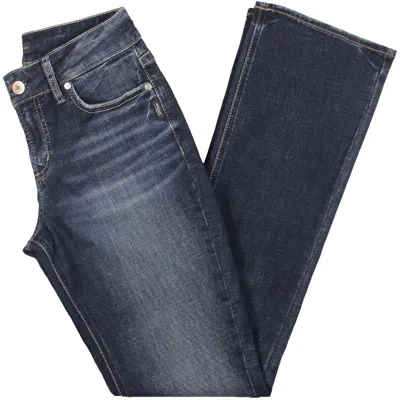 Shop Silver Jeans Co. Womens Denim Distressed Bootcut Jeans In Multi