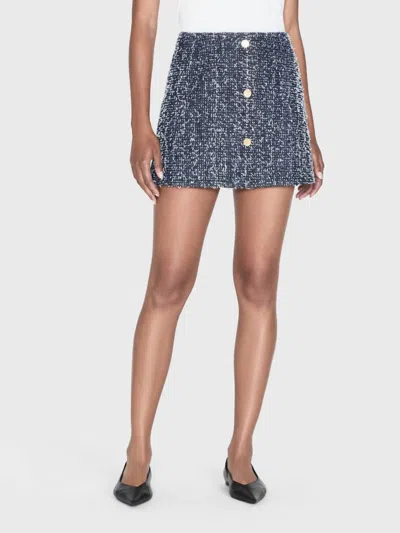 Frame Denim Boucle Mini Skirt In Multi