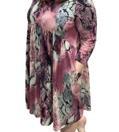 Honeyme All Snakes In Dress In Multi Color In Multi