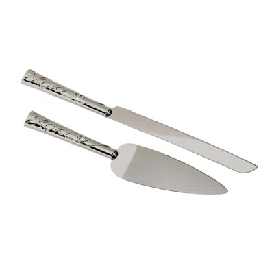 Creative Gifts International Love Cake Knife & Server Set In Nickel